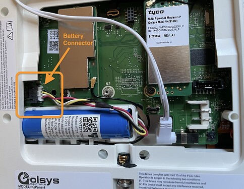 IQ Panel 4 Battery Connected