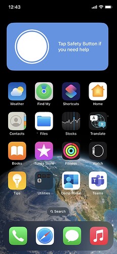 Safety Button Widget - Home Screen