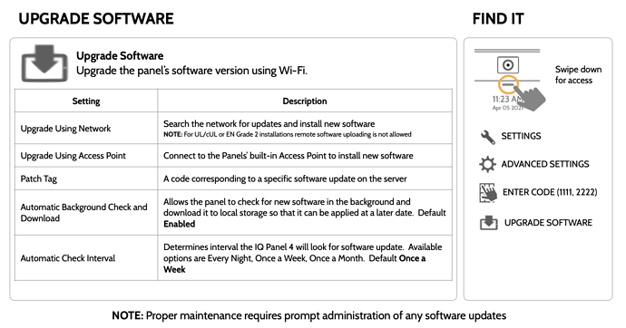 IQ Panel 4 software update