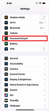 Personal Hotspot