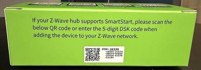 Z-Wave SmartStart QR Code ZEN37