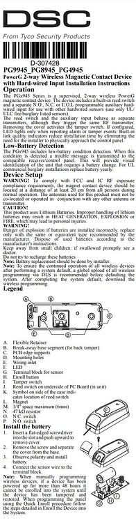 DSC PowerG Door Window Contact With Auxiliary Input PG9945 - Product ...