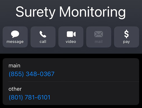 Surety Monitoring Contact