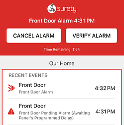 Alarm.com Cancel/Verify