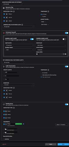 v730 settings