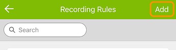 Create Video Recording Rules